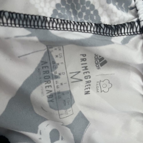 Adidas shorts M, black and beige graphic print