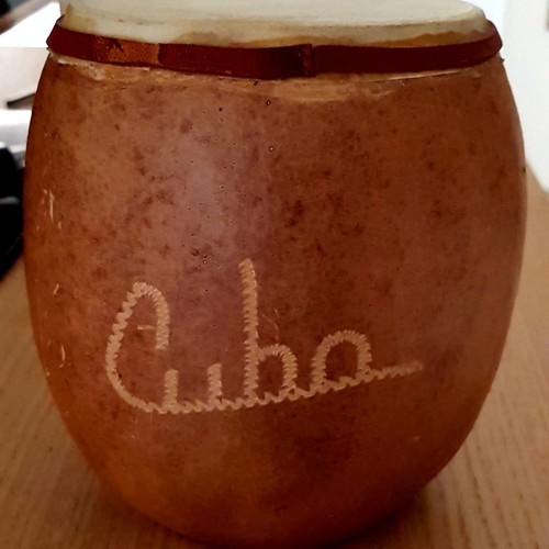 Collectible Cuban Handmade Darbuka and Maraca Used