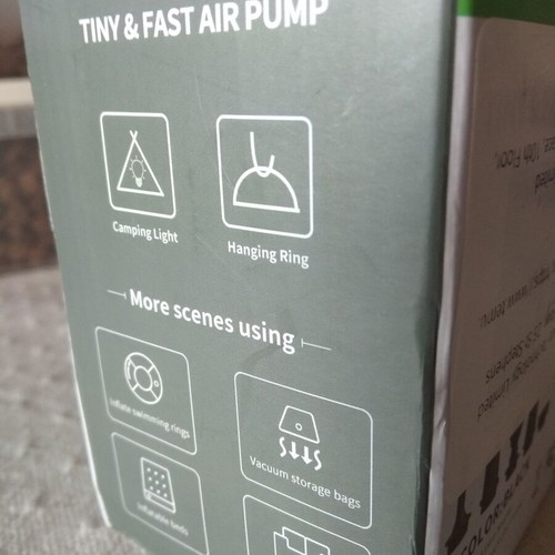 Air pressure pump rechargeable new with USB and 6 nozzles