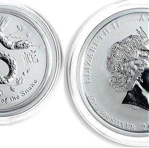 Australia 50 Cents 2013 Elizabeth II Silver Lunar Year of The snake BU Australian Perth Mint.