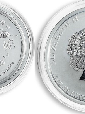 Australia 50 Cents 2013 Elizabeth II Silver Lunar Year of The Snake new