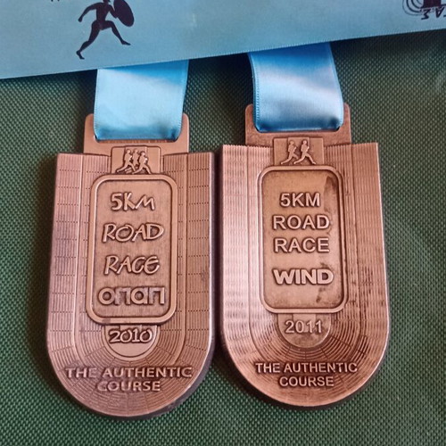Athens Marathon Medals Set 2010 Anniversary & 2011 5km, like new