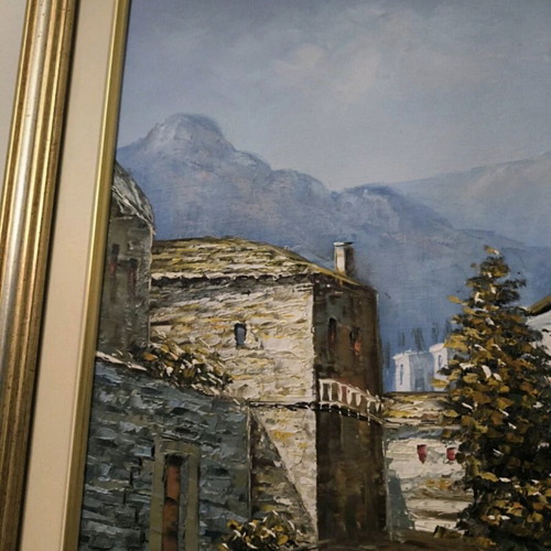 Oil painting signed, like new, framed