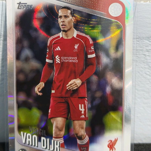 Virgil Van Dijk 2025-26 Topps UCC Flagship raindrops Liverpool card new