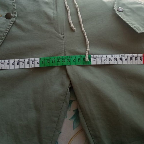 Vintage Y2K Cargo Capri Pants Rebecca Blu used, khaki with embroidery