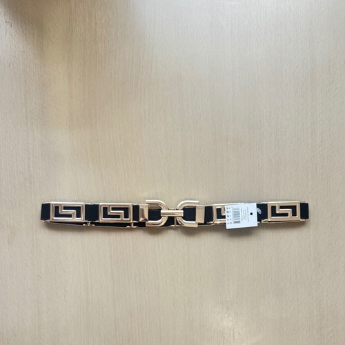 Elastic belt new with black-gold buckle adjustable