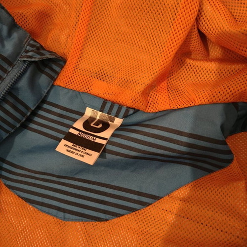 Burton windbreaker used medium men's blue orange