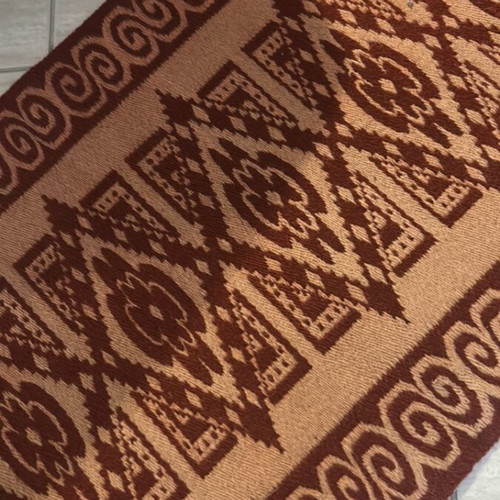 Wool runner rug, 2.93 x 0.67 m