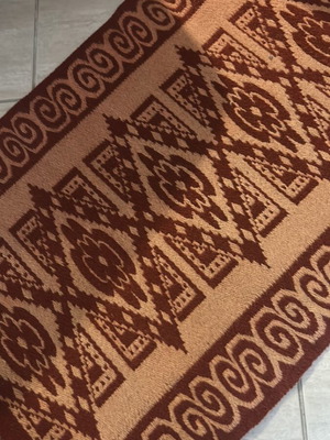 Wool runner rug, 2.93 x 0.67 m