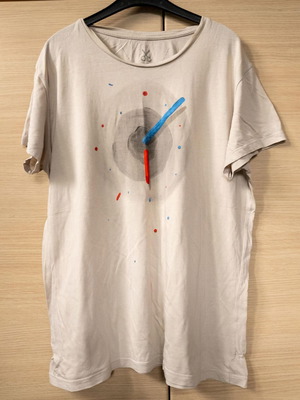 Kaft t-shirt men's beige with print size L used