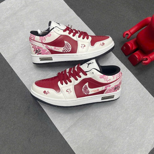 Air Jordan 1 Low Custom Chinese New Year Limited Style Sneakers new