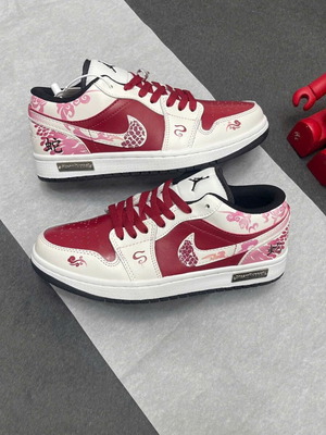 Air Jordan 1 Low Custom Chinese New Year Limited Style Sneakers new