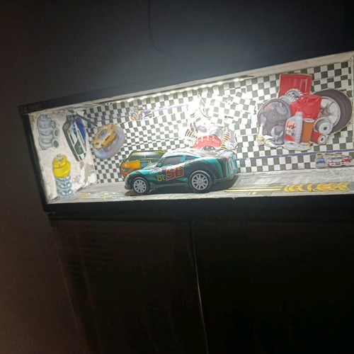 Table lamp made to order with 18 hidden LED lights