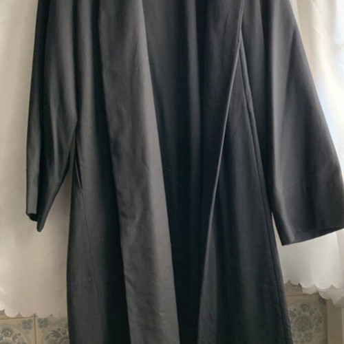 Christophe Lemaire trench coat black, like new, virgin wool and cotton