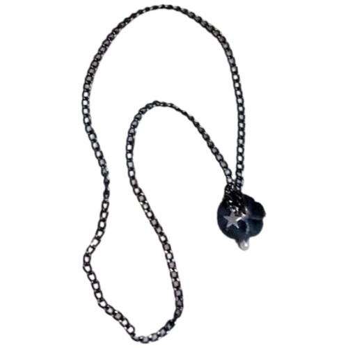 Long Christmas necklace with handmade mini pumpkin in anthracite color new