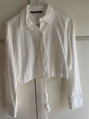 Zara shirt new, white guipure lace, size M