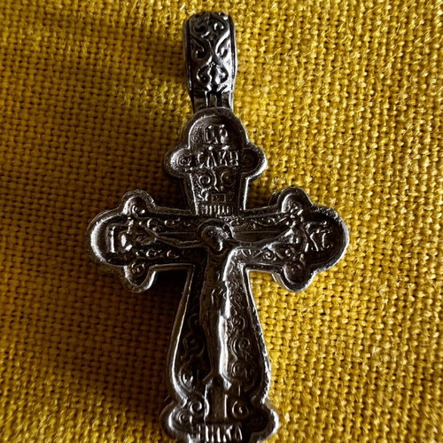 Handmade silver reliquary cross 925 new