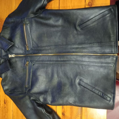 Jacket Leader Vainas leather, like new, black, thick material