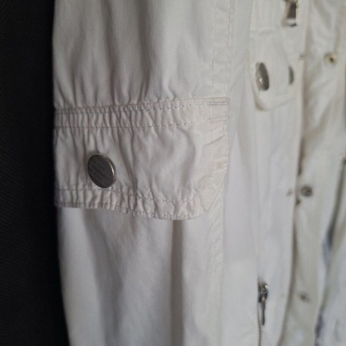 Trussardi Jeans men's windbreaker jacket, white, size S/M