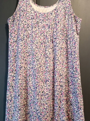 Voglo plus size XXL cotton sleeveless summer dress with ditsy floral pattern