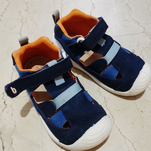 Biomecanics anatomical sandals, blue fabric, size 22