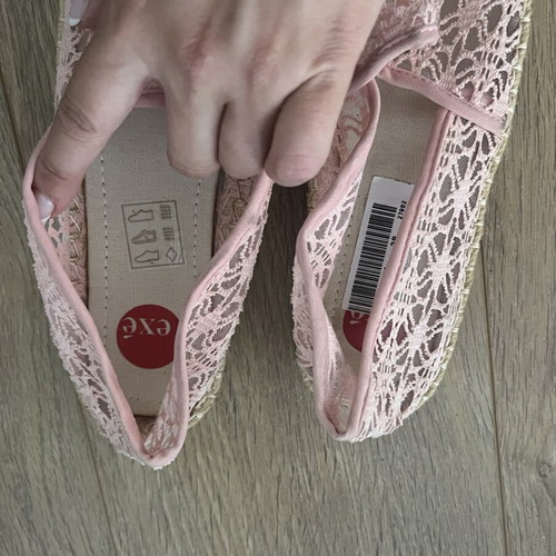 Exe espadrilles new, pink, size 38