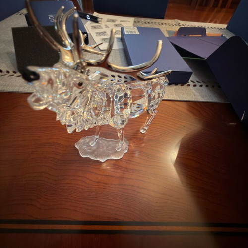 Swarovski Crystal Stag figurine like new