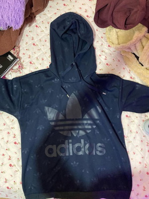 Adidas γυναικείο μπλε φούτερ μεταχειρισμένο, μέγεθος S