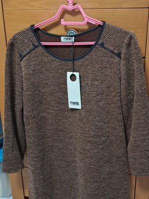 Women's dress Mara's Collection new, brown, long sleeve, XL