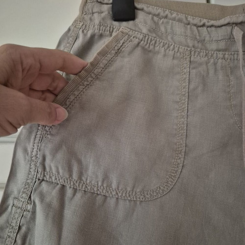 Linen shorts khaki size L like new