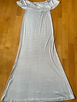 Long silver dress Stefania Vaidani like new, size L