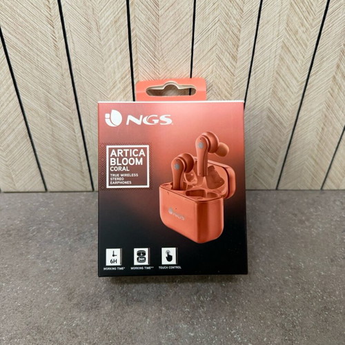 NGS Artica Bloom Coral Bluetooth earbuds new