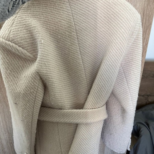Mind Your Style coat like new, cream with detachable belt
