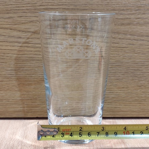 Marston's beer set of two promotional glasses like new