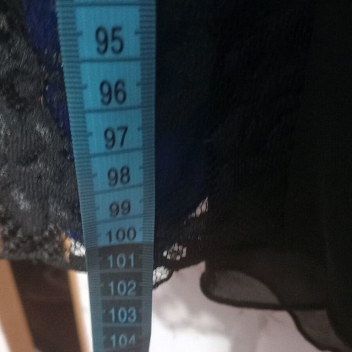 All Day sleeveless dress like new, black with blue lace details