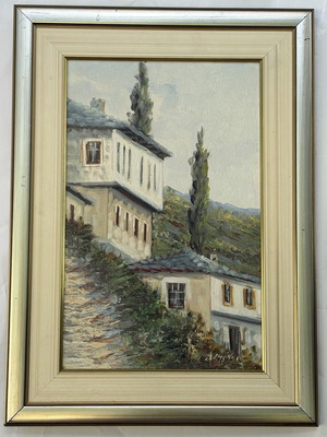 Παλιό Πινακάκι του Βεργίνης ελαιογραφία, σαν καινούργιο