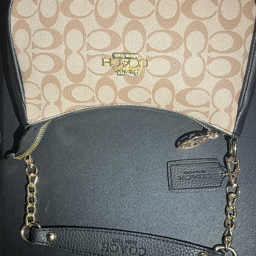 Coach handbag beige and black