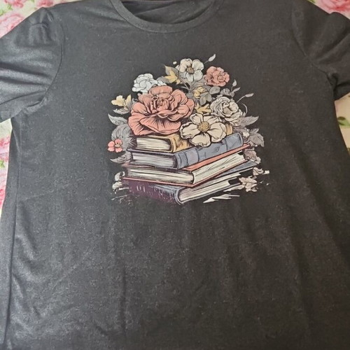 Books short-sleeve blouse size M new, grey