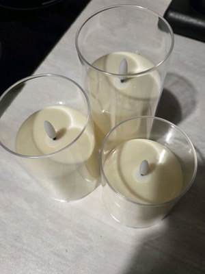 Fake candles with battery set of 3 new