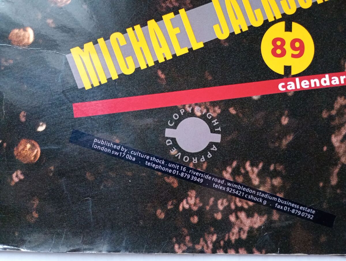 Michael Jackson 1989 calendar rare,… - € 30,00 - Vendora.cy