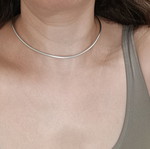 Silver Handmade Wire Necklace with 3 Removable Drop Elements