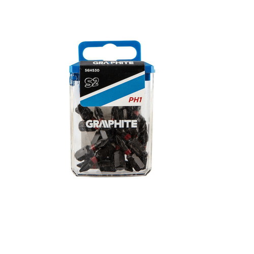 Graphite PH1x25mm drill bits set of 20 new
