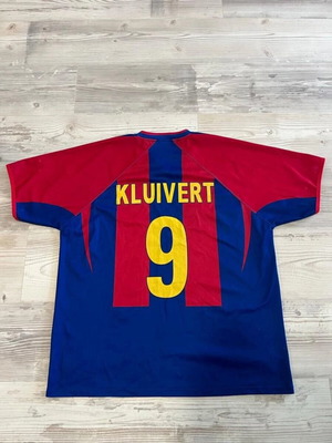 Φανέλα ποδοσφαίρου F.C. Barcelona Patrick Kluivert No.9 μεταχειρισμένη, μέγεθος XL