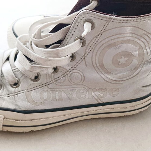 Converse Real Leather Chuck Taylor All Star Metallic Silver Boots