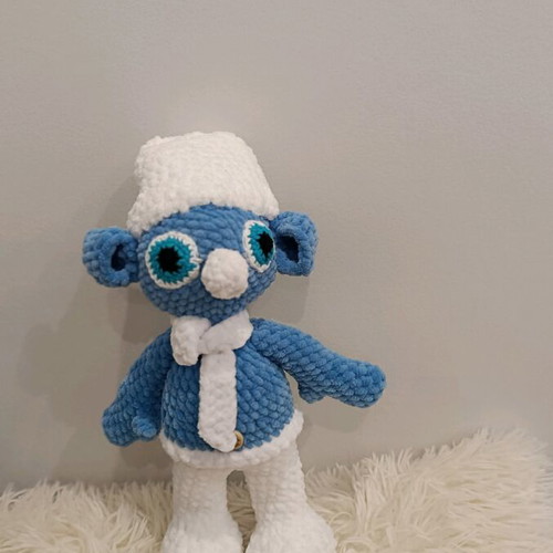 Handmade Smurf new with silicone filling without plastics