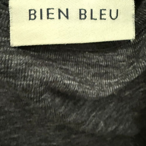Bien Bleu sleeveless dress with shoulder buttons, charcoal melange