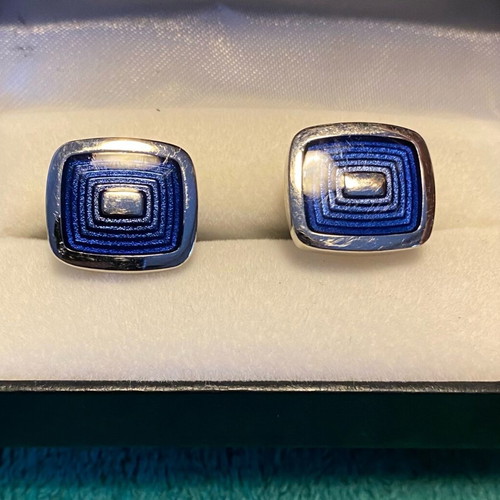 Cufflinks slightly used, blue