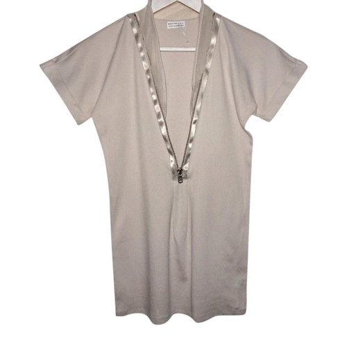 Brunello Cucinelli blouse beige, new, cotton and silk, size L