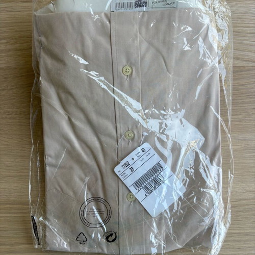 New Dornbusch solid color shirt, size M, beige/pink