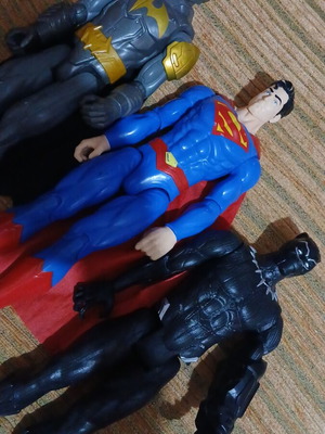 Superhero action figures set of 3 used